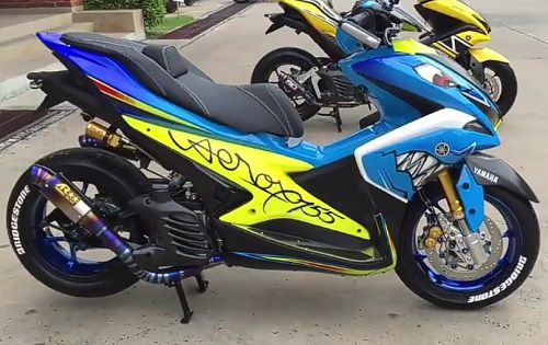 Modifikasi Yamaha Aerox Ubah Warna Bodi
