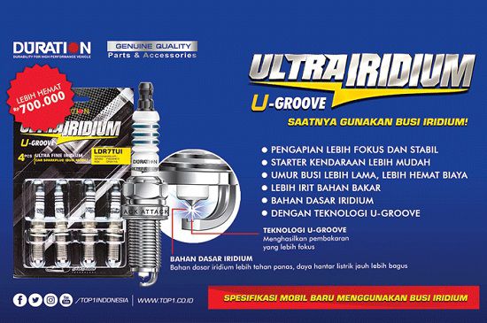 Rekomendasi Busi Terbaik Buat Mobil dan Motor Duration Ultra Iridium-1